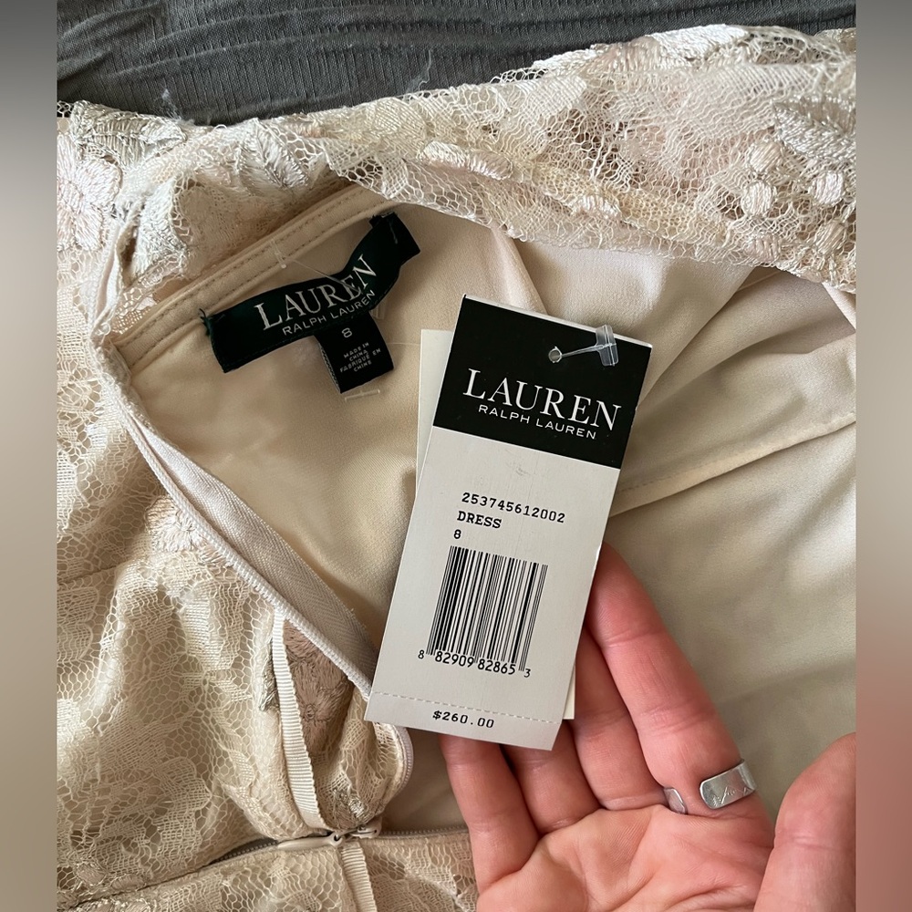 Lauren Ralph Cream Lace Dress - Picture 2 of 7